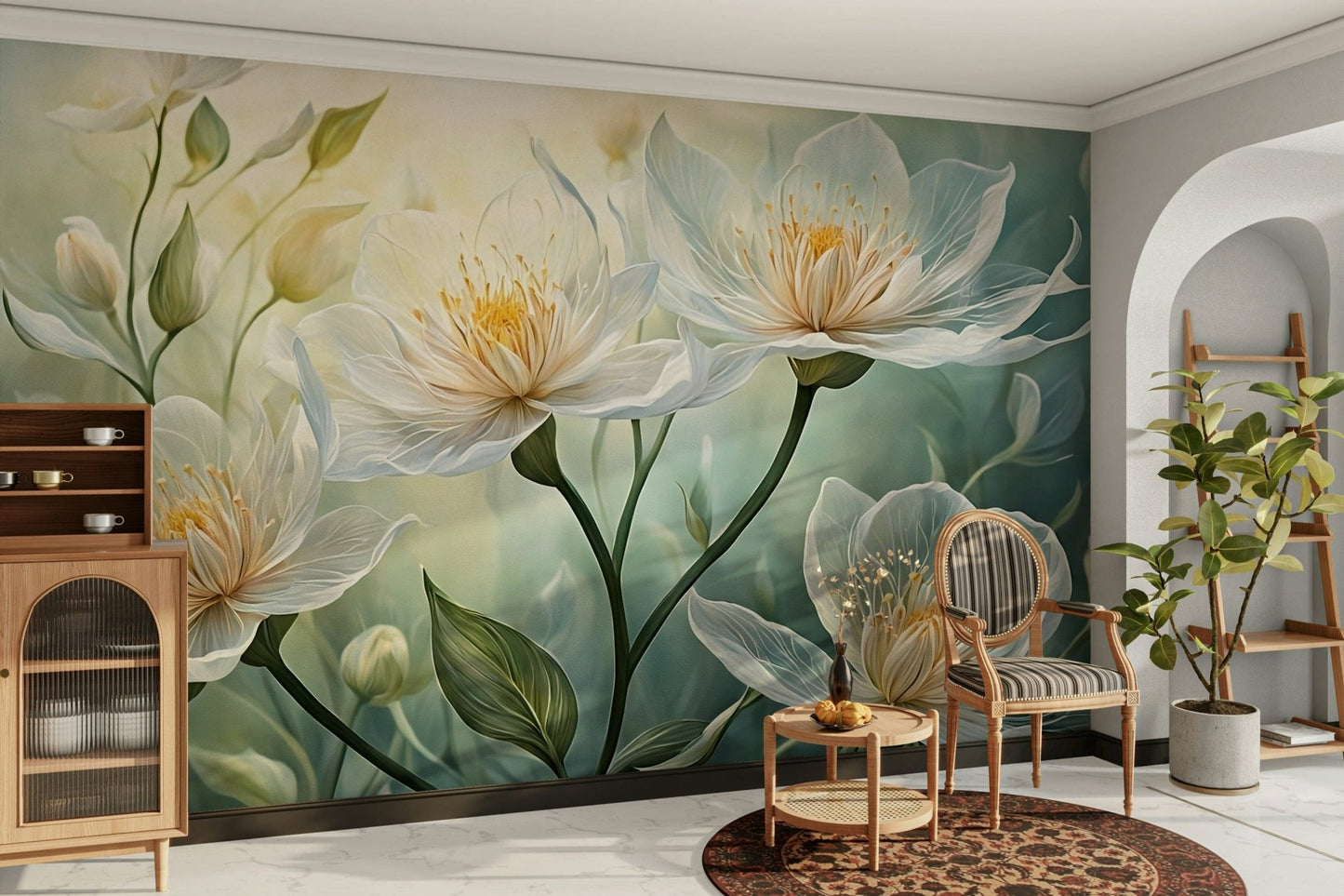 Bright white wallpaper with subtle artistic texture

