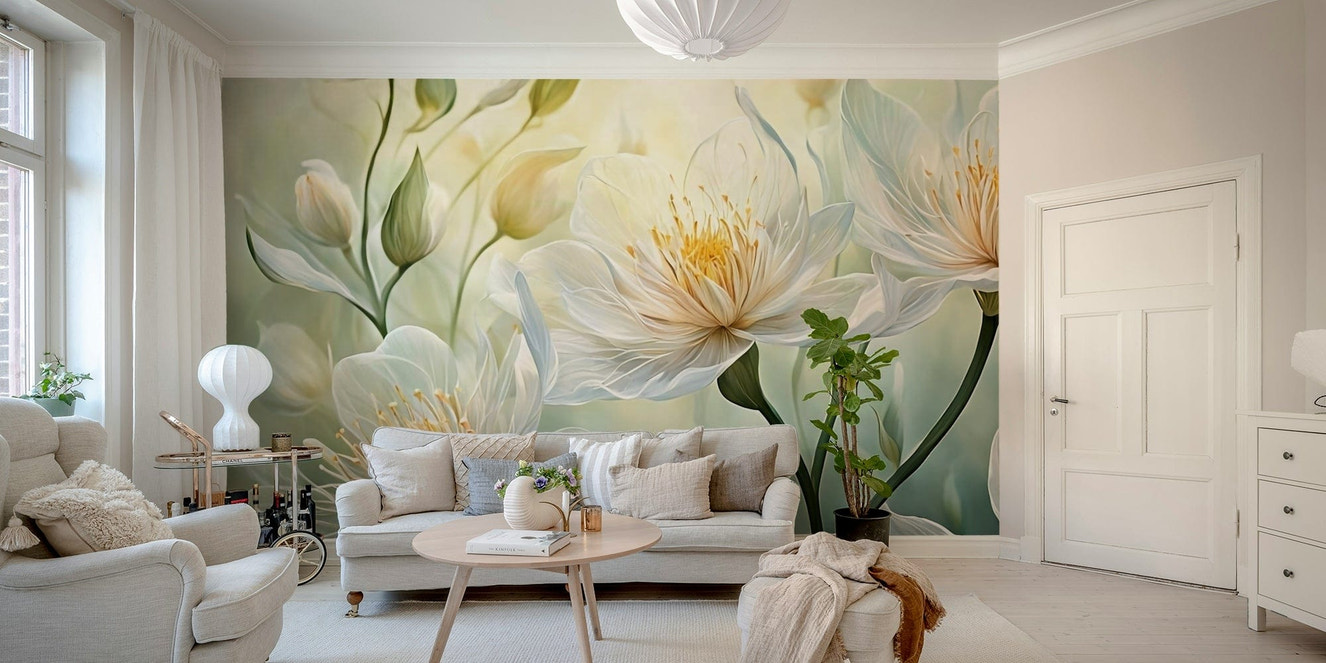 Elegant Whispers of White wallpaper with subtle texture

