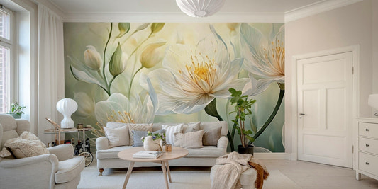Elegant Whispers of White wallpaper with subtle texture

