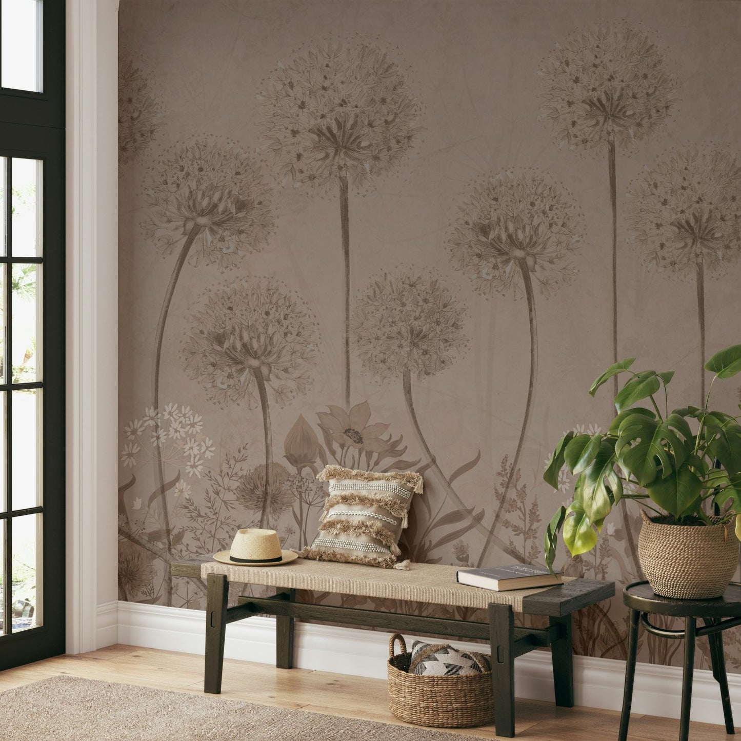 The colors are muted and gentle, like soft blues, pinks, and greens.

