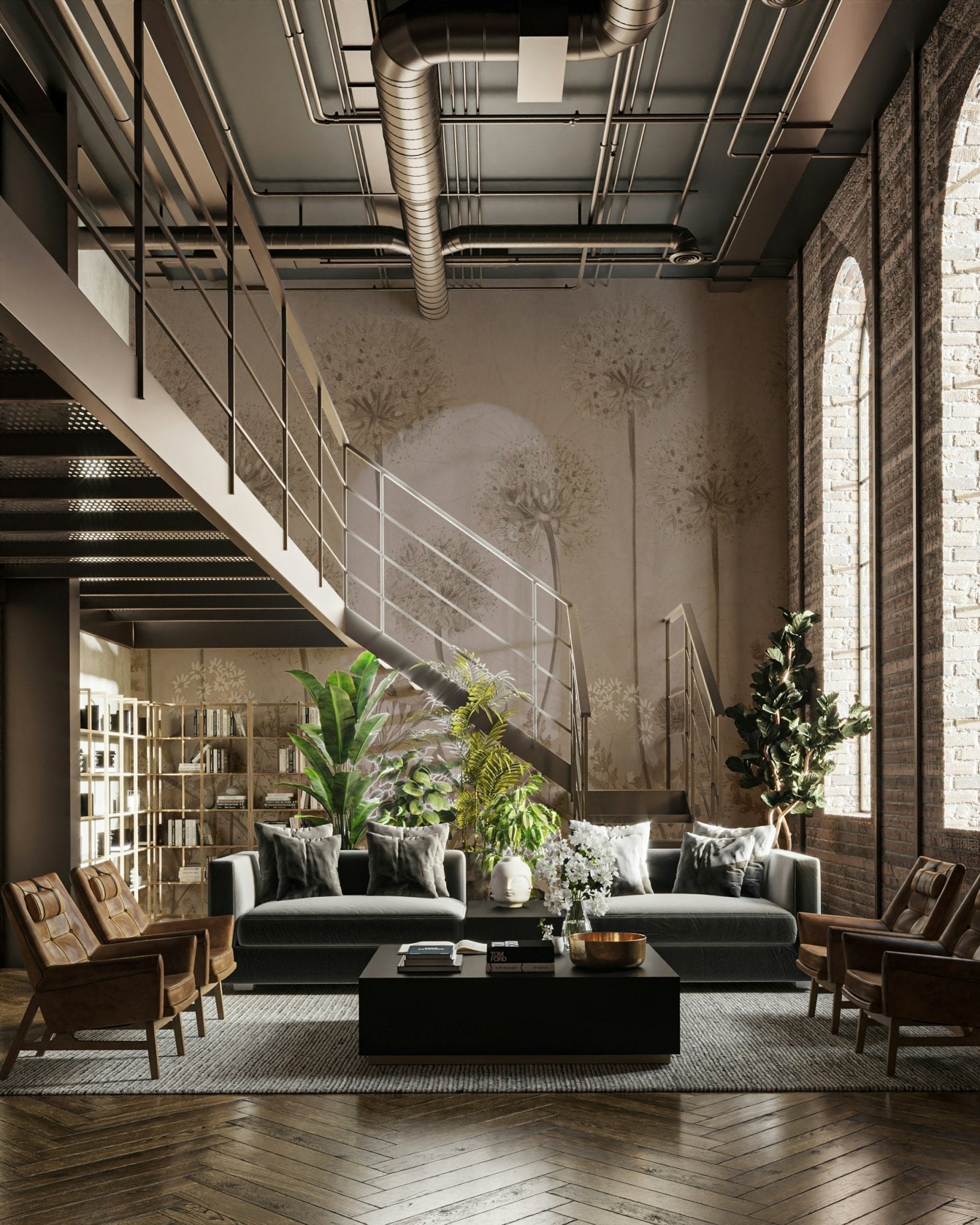 The lines are delicate and the shapes are fluid.

