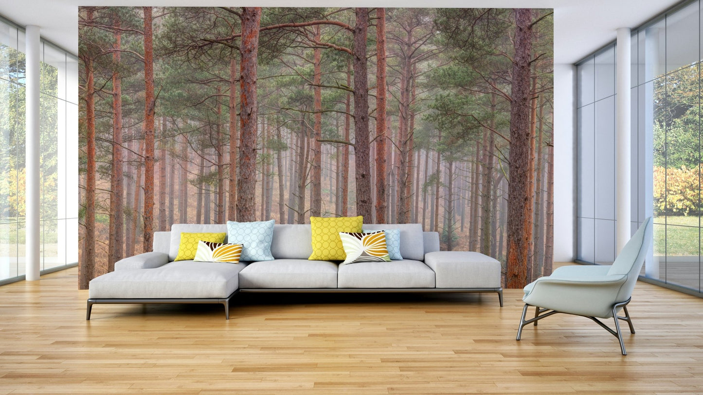 The colors are muted greens, grays, and browns.

