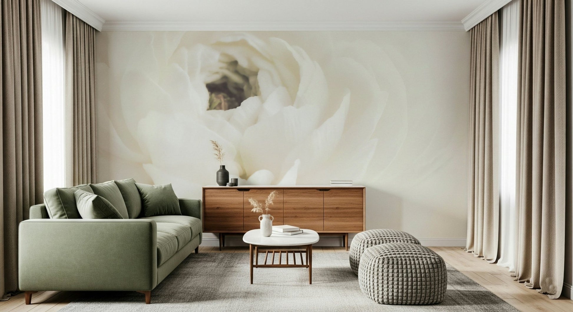 An artistic nature inspired mural for home decor.