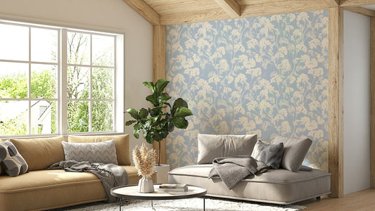 The flowers resemble soft peonies or magnolias.
