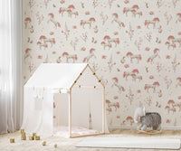 White pastel unicorn wallpaper for kids
