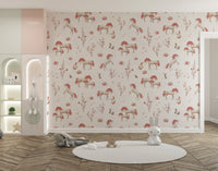 Elegant blush unicorn wallpaper for girls
