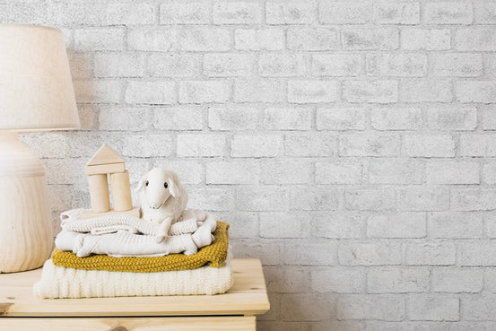 White brick wall texture wallpaper for modern interiors brick-02