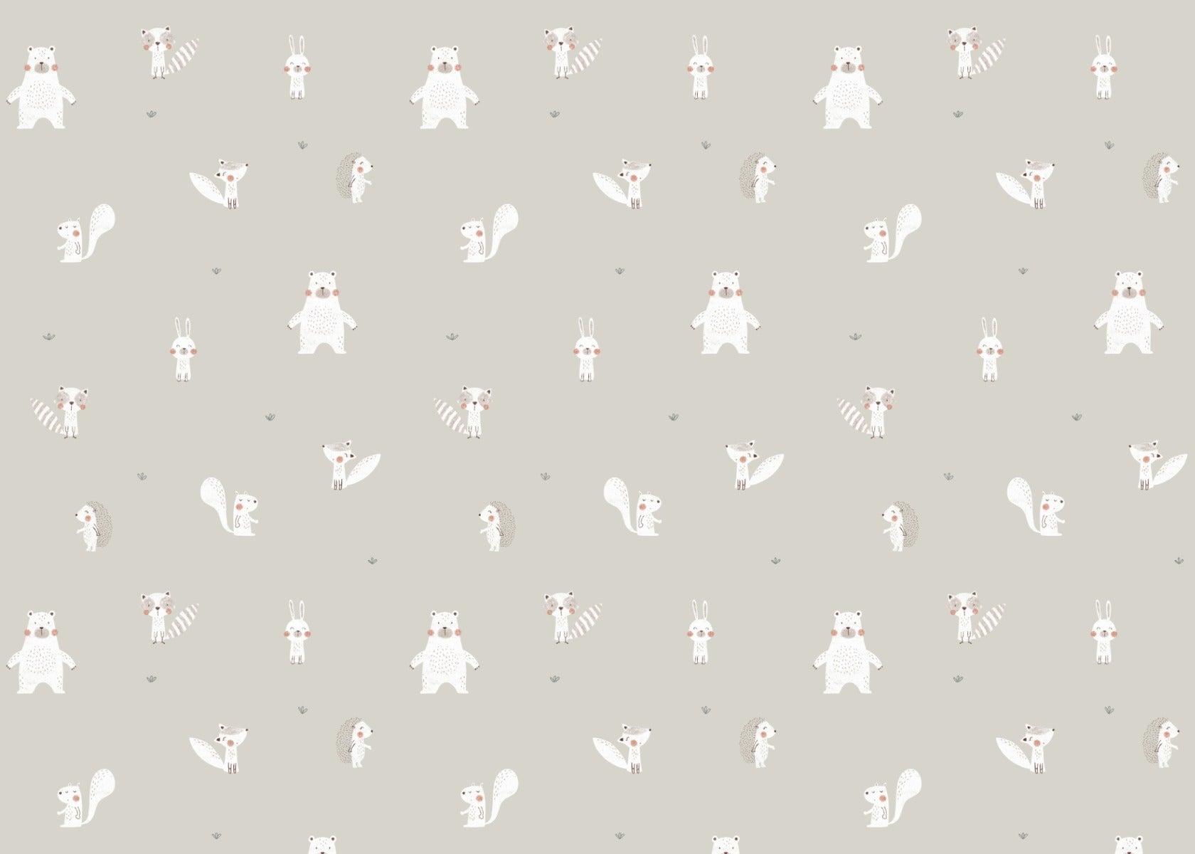 White Color Forest Animals Wallpaper - Giffywalls, MM10