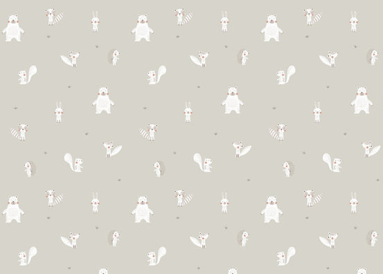 White Color Forest Animals Wallpaper - Giffywalls, MM10