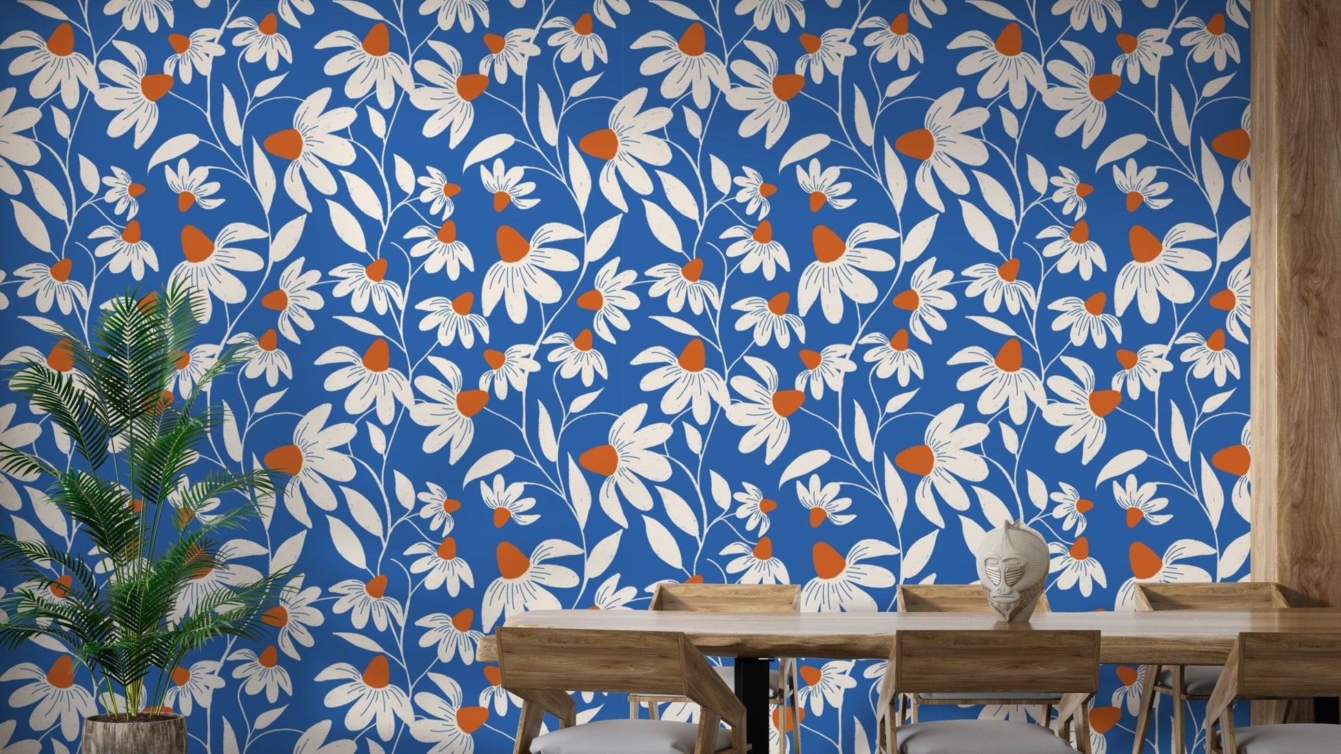 Bright Coneflower Wallpaper for Modern Spaces
