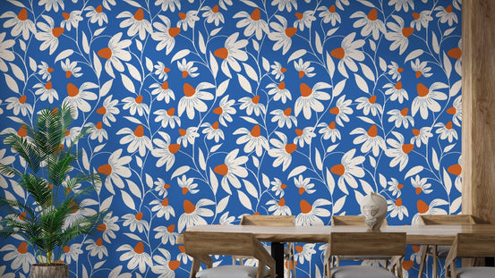 Bright Coneflower Wallpaper for Modern Spaces, SUSCT83