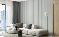 Decorative corrugated metal wall mural in white tones brick-03
