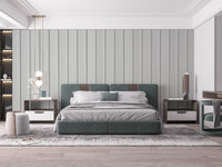Subtle white corrugated metal texture wallpaper brick-03
