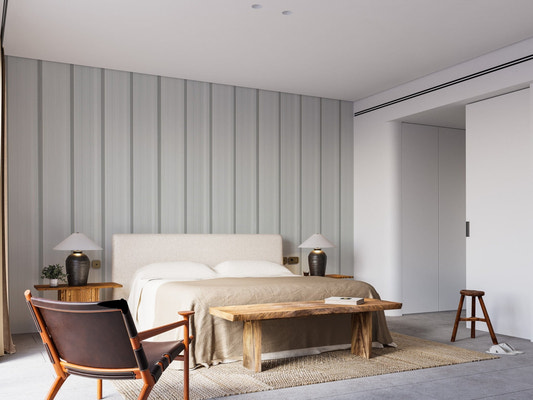 White corrugated metal sheet wallpaper for walls
