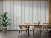 Minimalist white corrugated metal wallpaper for interiors
