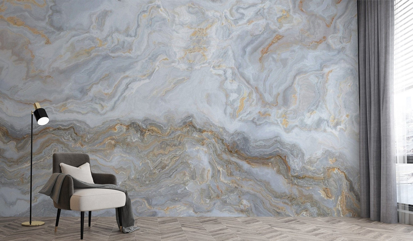 Marble Finish Wallpaper Mural - Giffywalls