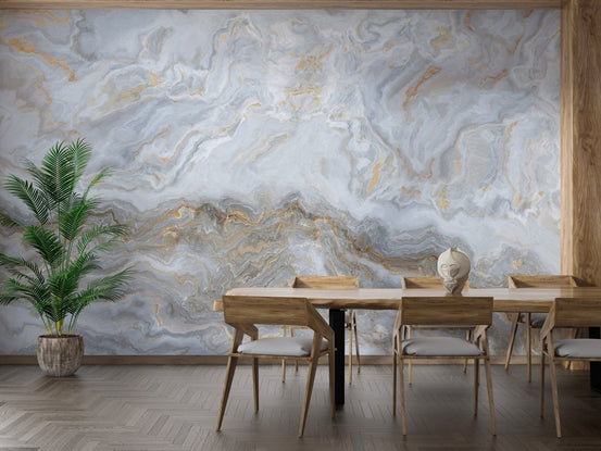 Elegant marble finish wallpaper mural with a sleek texture. Marble-07