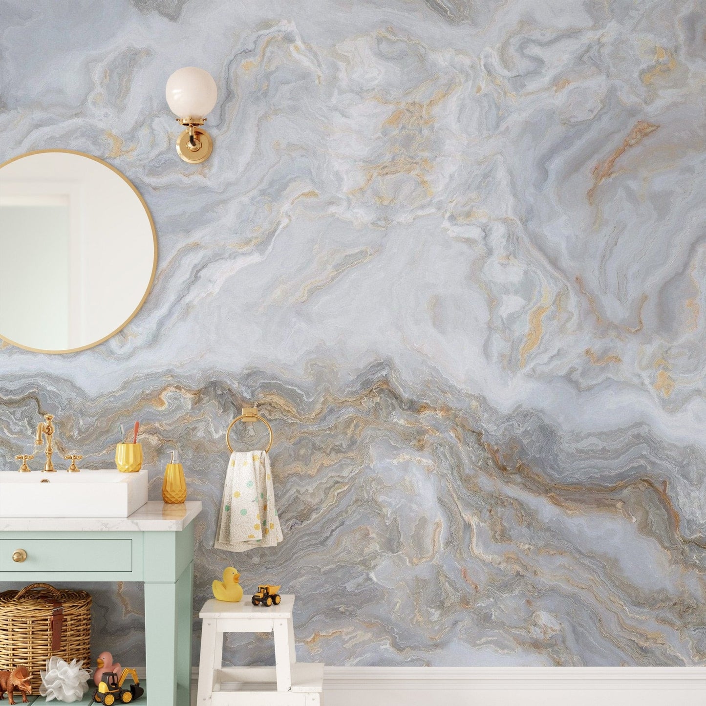 Marble Finish Wallpaper Mural - Giffywalls