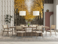 Art deco inspired white gold wallpaper for interiors.