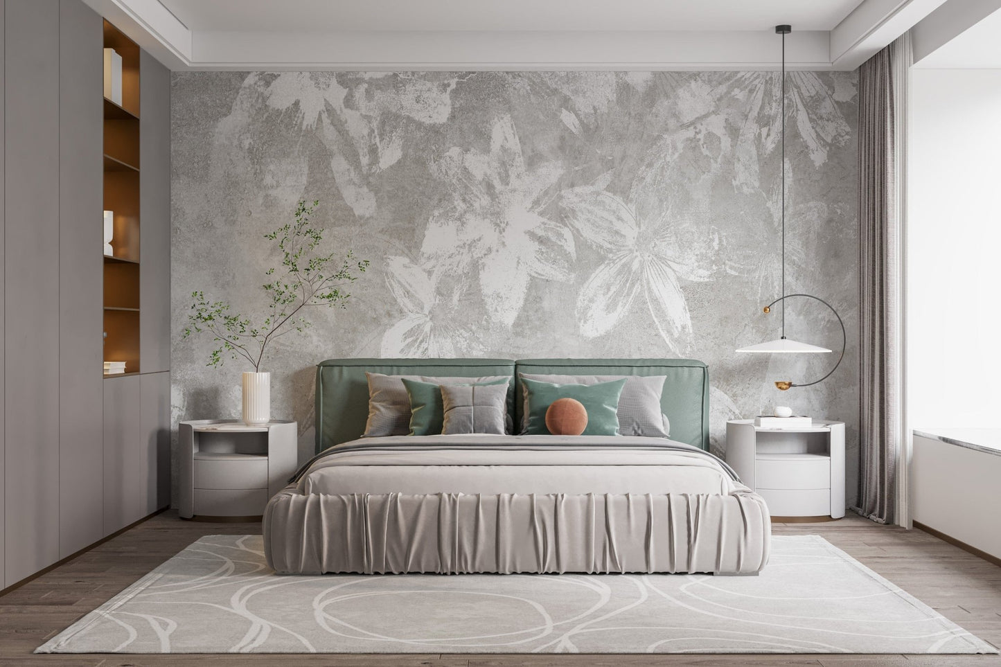 Rustic White Flower Wallpaper Murals - Giffywalls B172