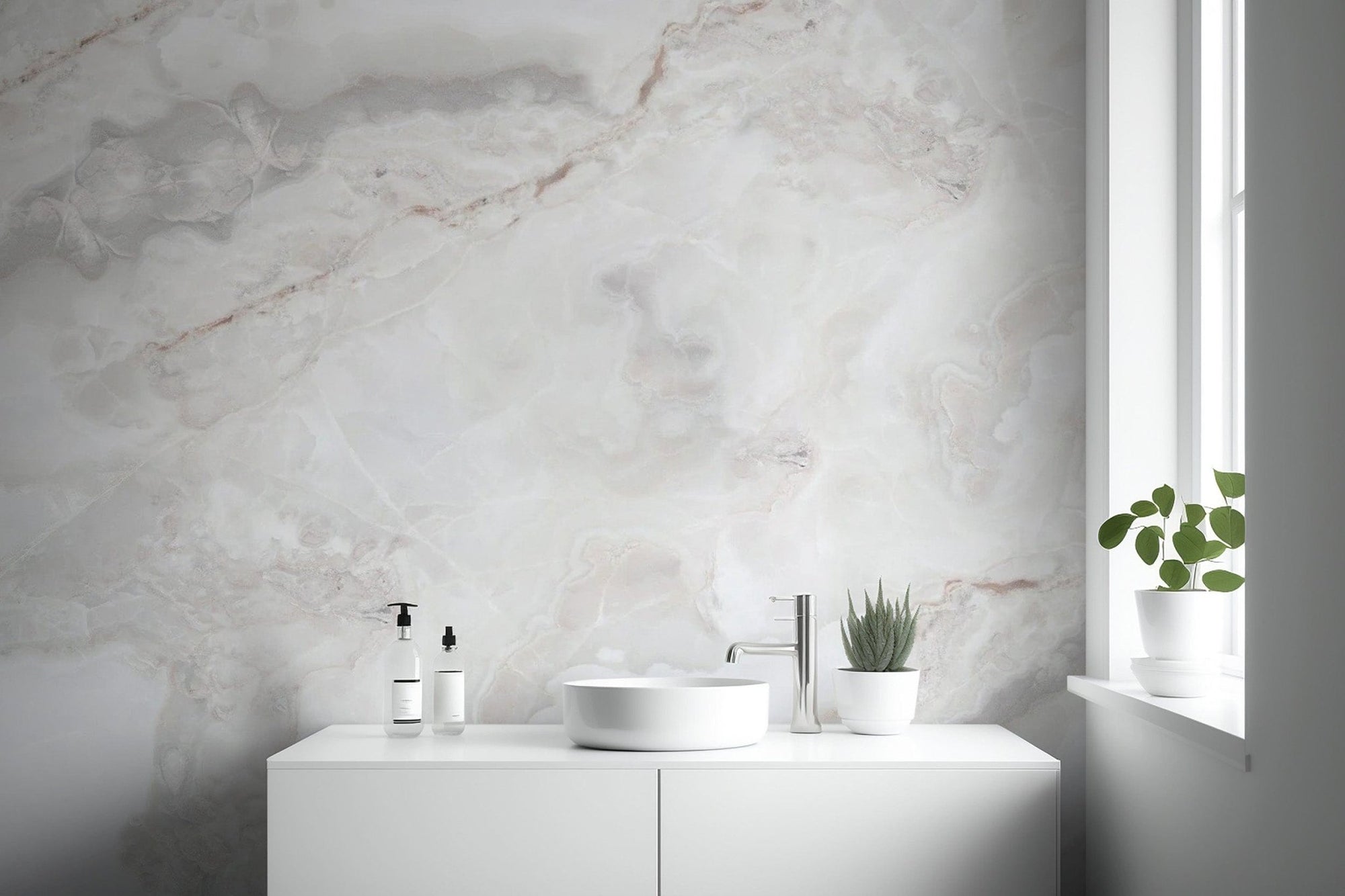 White Marble Wallpaper Mural Marble-06

