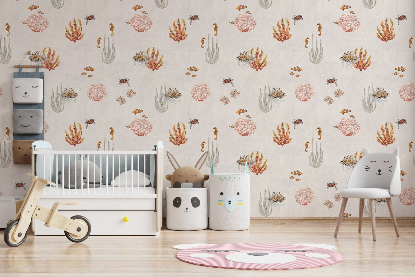 Underwater coral reef wallpaper design
