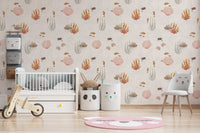 Underwater coral reef wallpaper design
