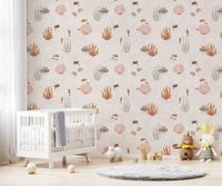 White ocean wallpaper with coral reefs
