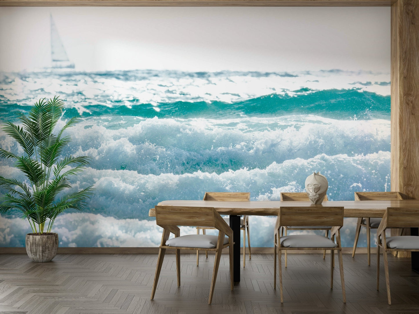 White on White Wall Mural