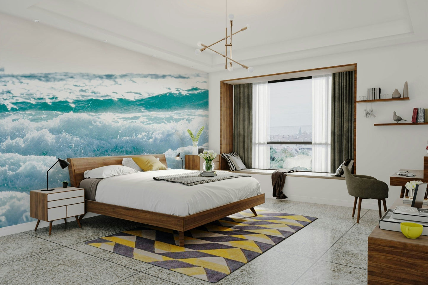 White on White Wall Mural