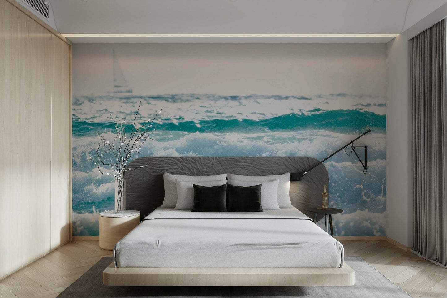 White on White Wall Mural
