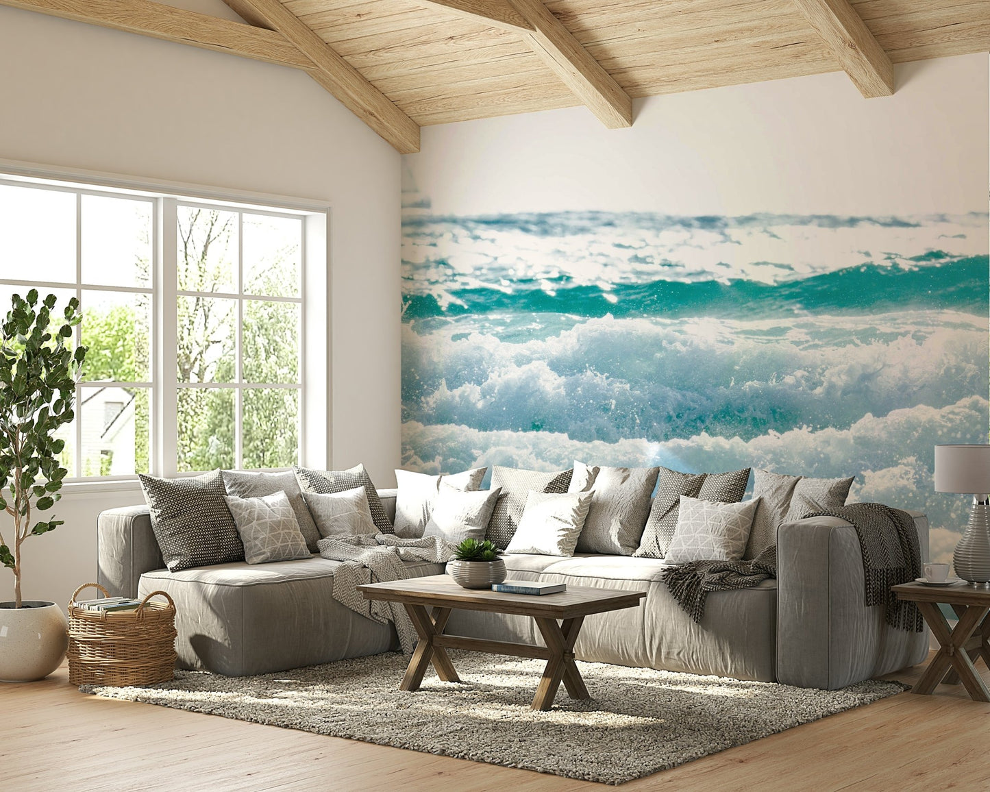 White on White Wall Mural