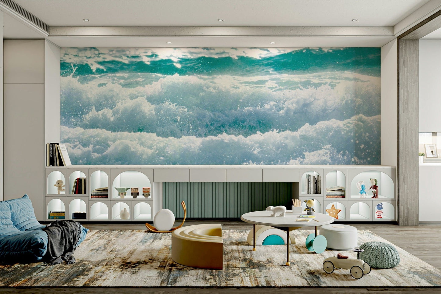 White on White Wall Mural