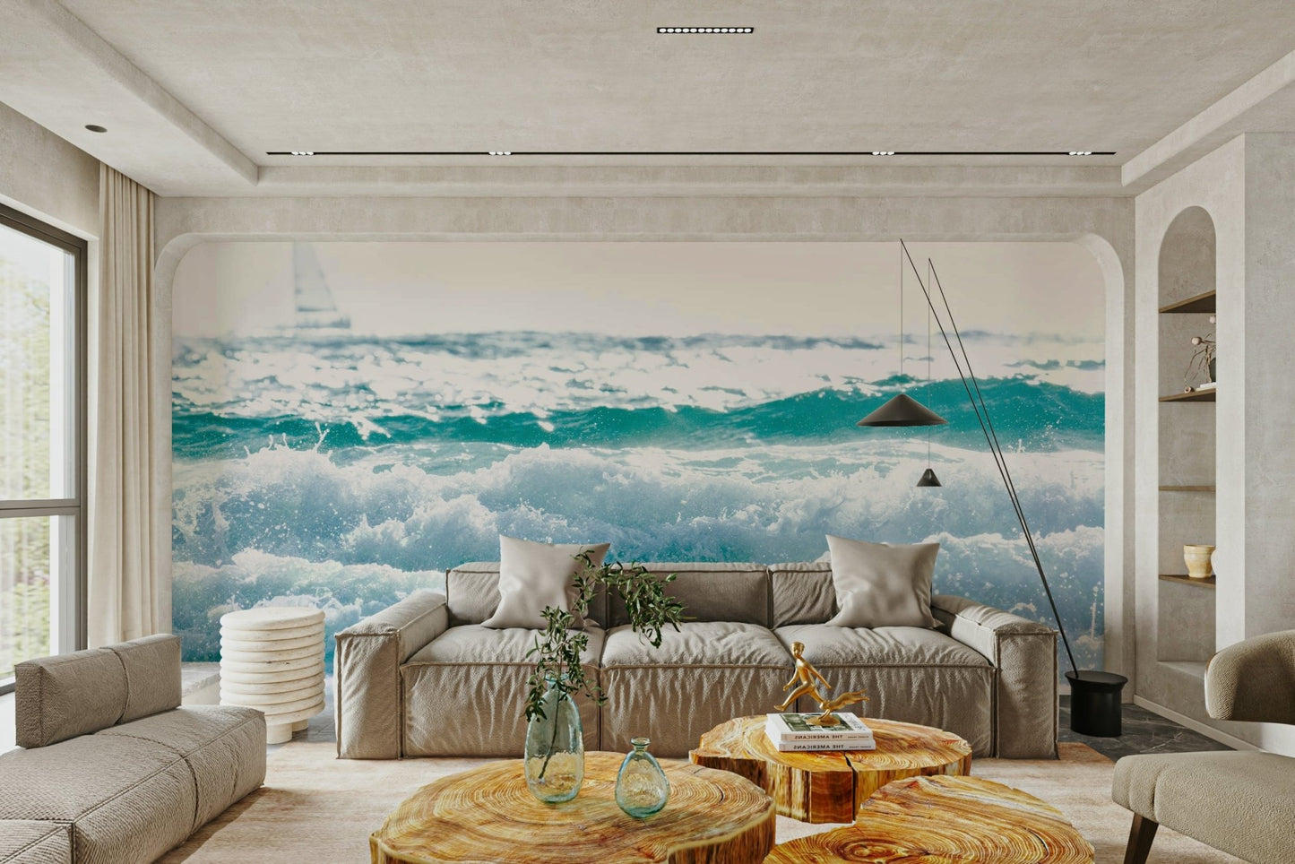 White on White Wall Mural