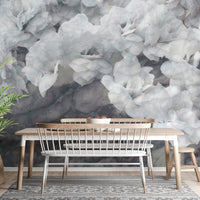 Stunning white orchids wallpaper mural for spaces A311