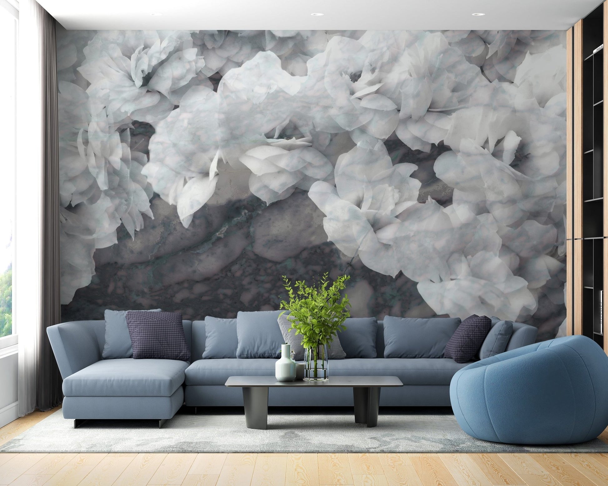 White Orchids Wallpaper Murals - Giffywalls A311
