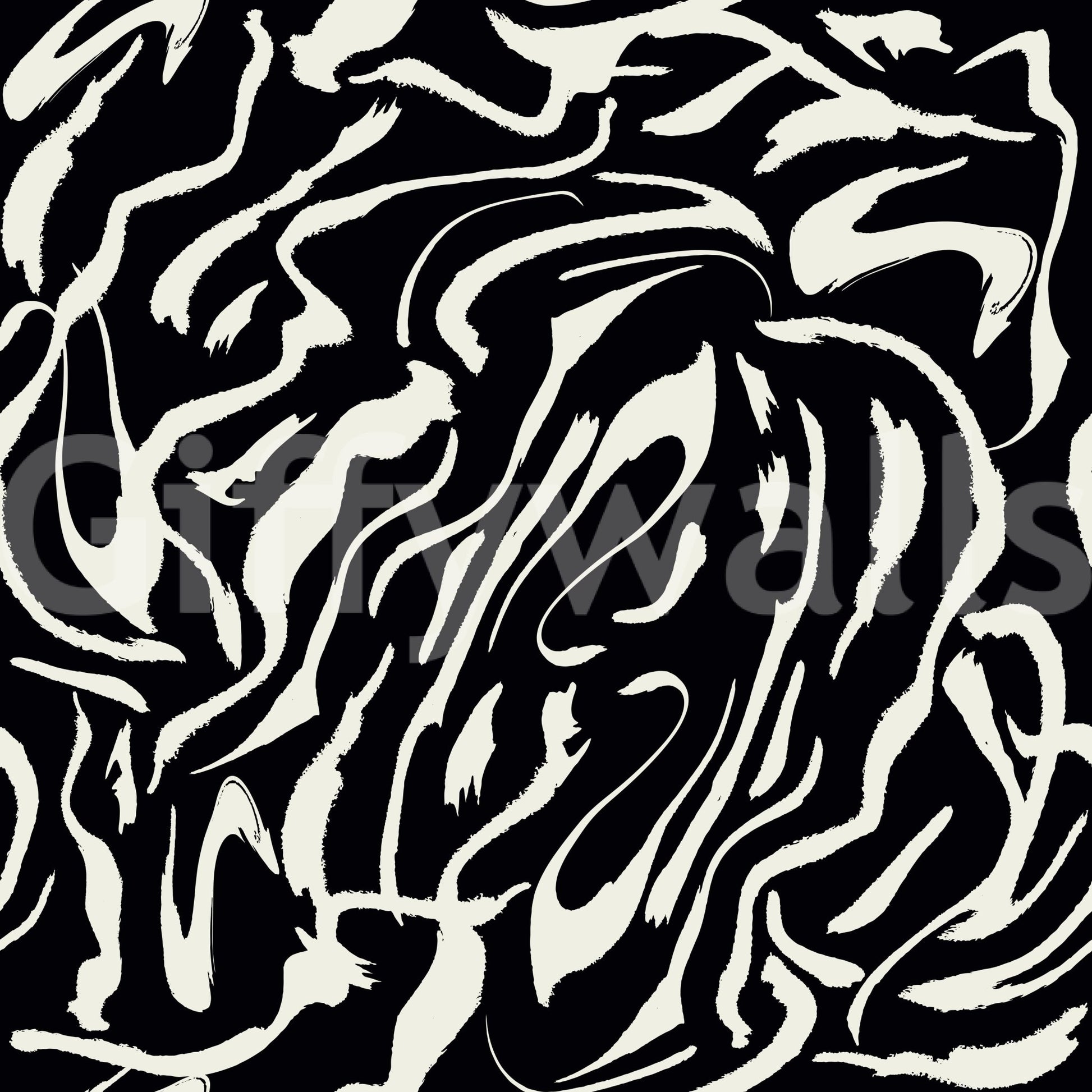 A detail of the brushstrokes and tones in the design.

