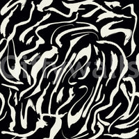 A detail of the brushstrokes and tones in the design.

