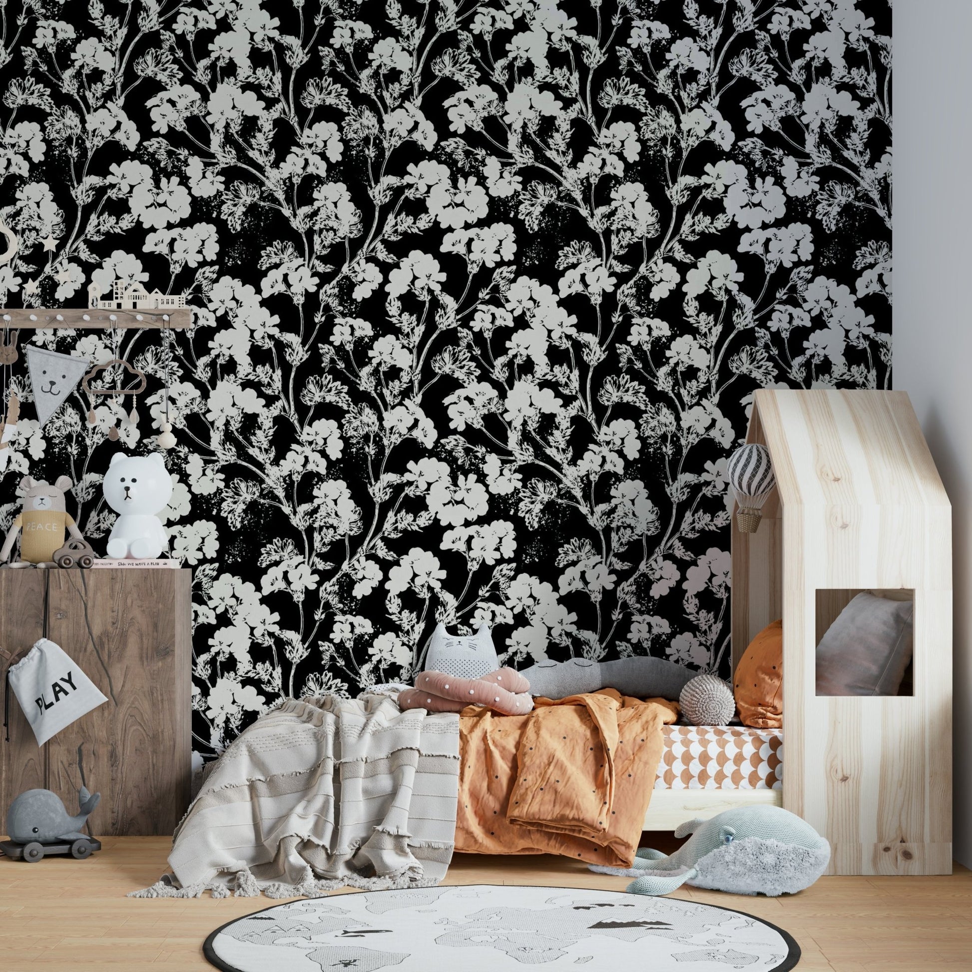 The tone-on-tone effect is subtle and minimalist.
