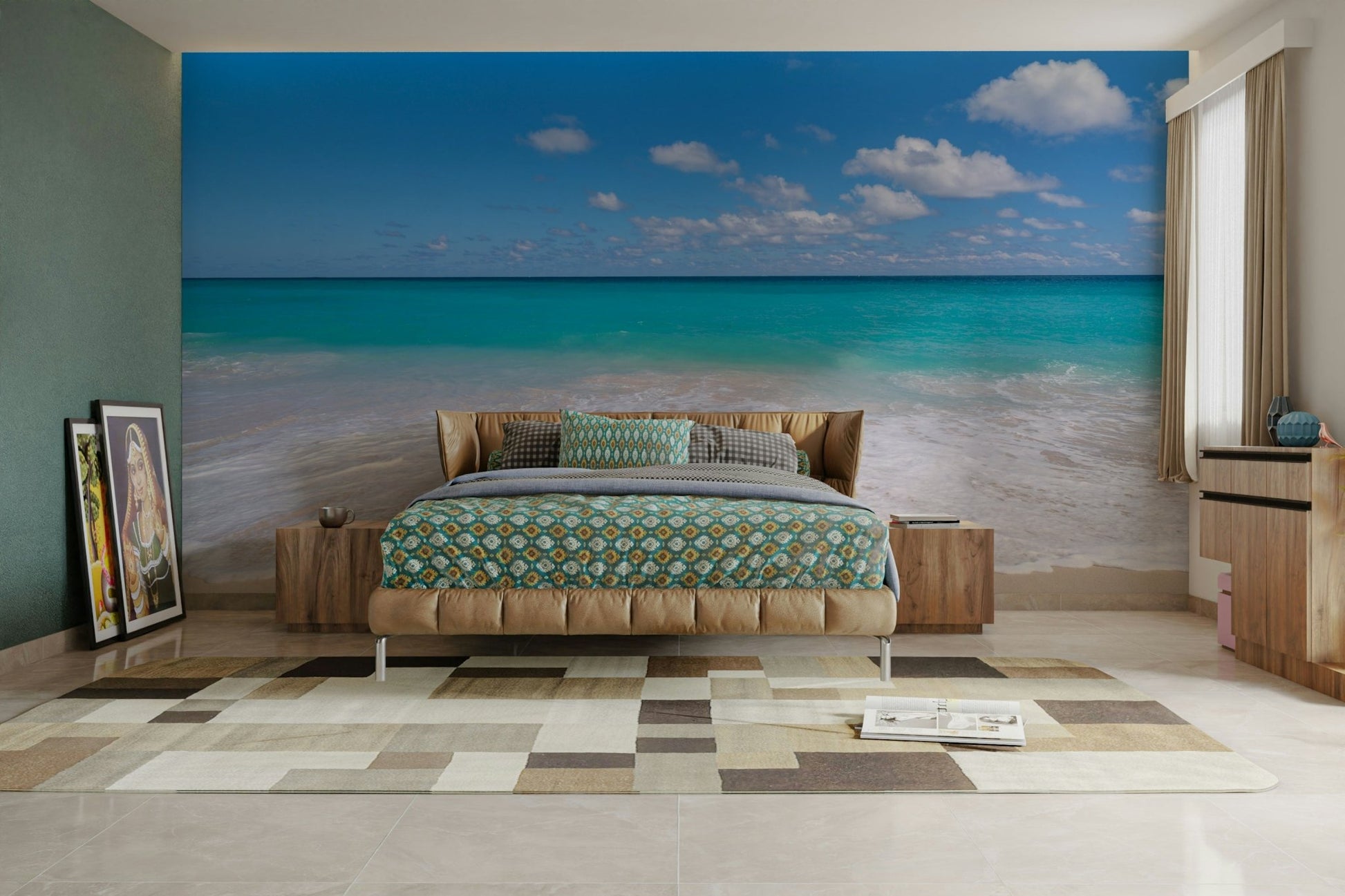 White Sandy Beach Wall Mural