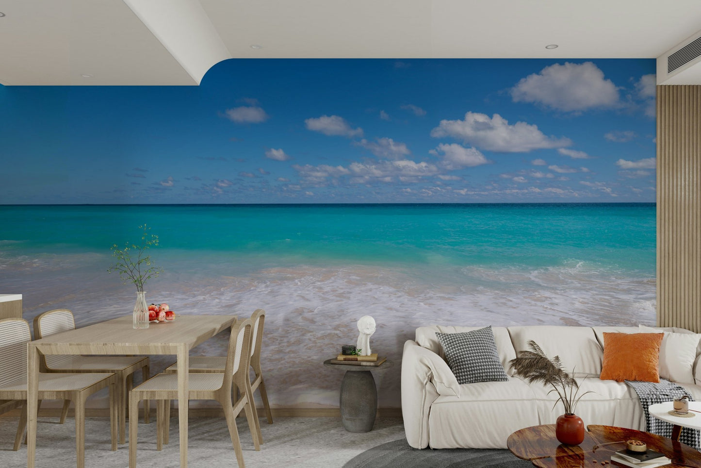 White Sandy Beach Wall Mural