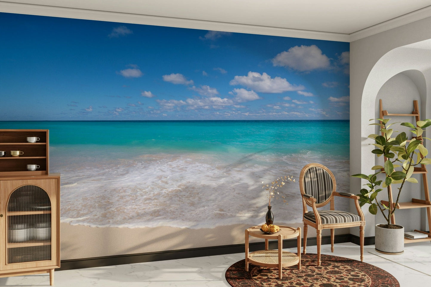 White Sandy Beach Wall Mural