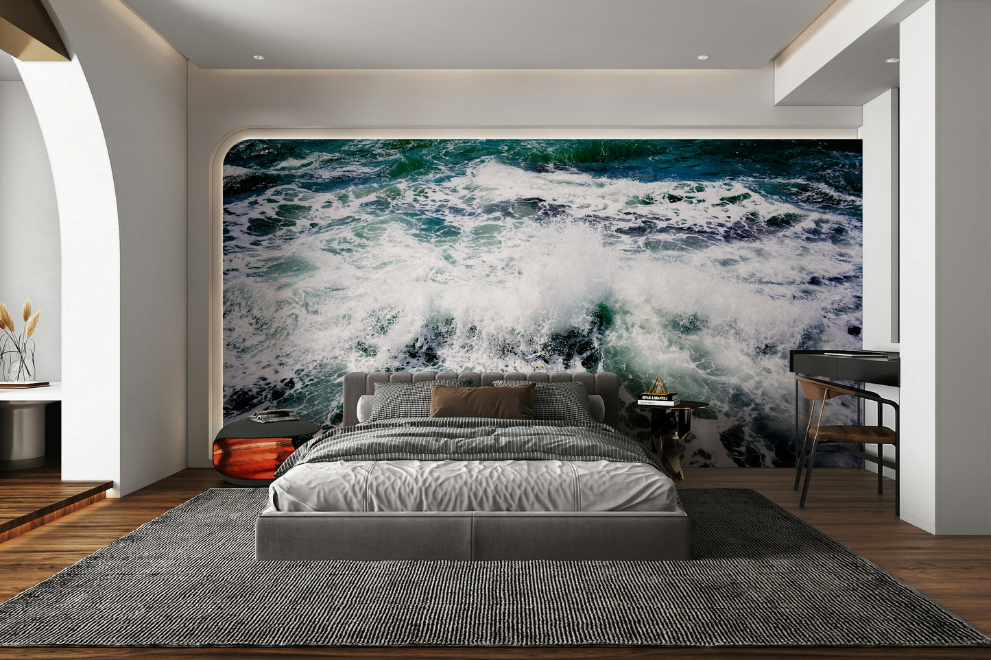 An artistic nature inspired mural for home decor.


