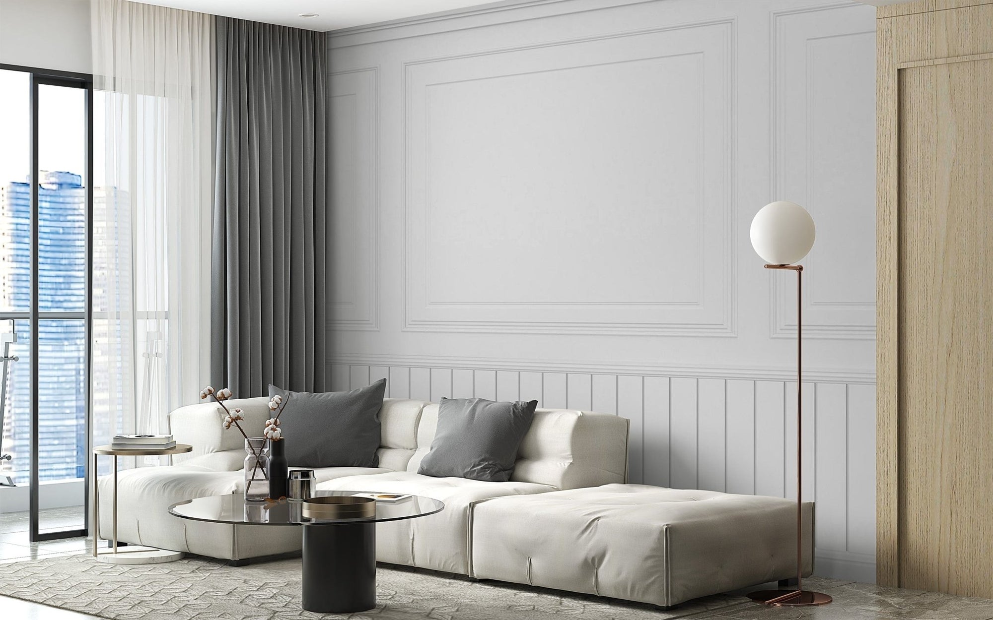 Minimalist wood panel wallpaper for a classy look Lux-03
