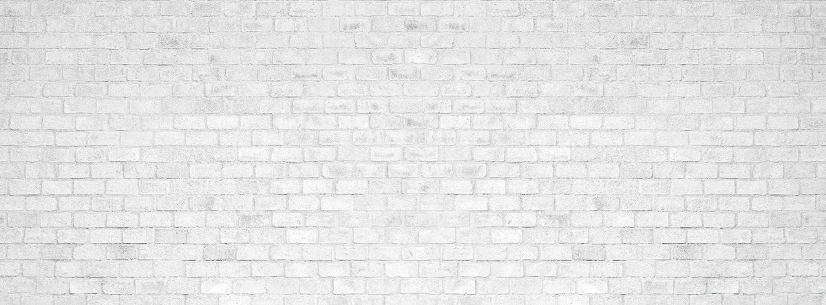 White Brick Wall Texture Wallpaper in your room — zoomed