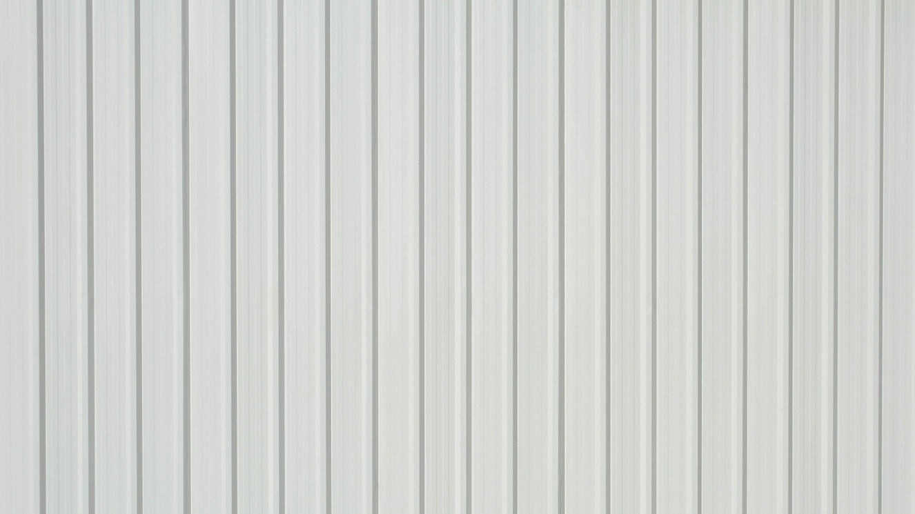 White Corrugated Metal Sheet Wallpaper