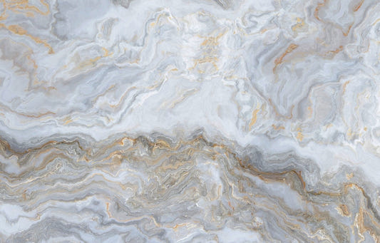 White Curly Natural Marble Wallpaper Murals