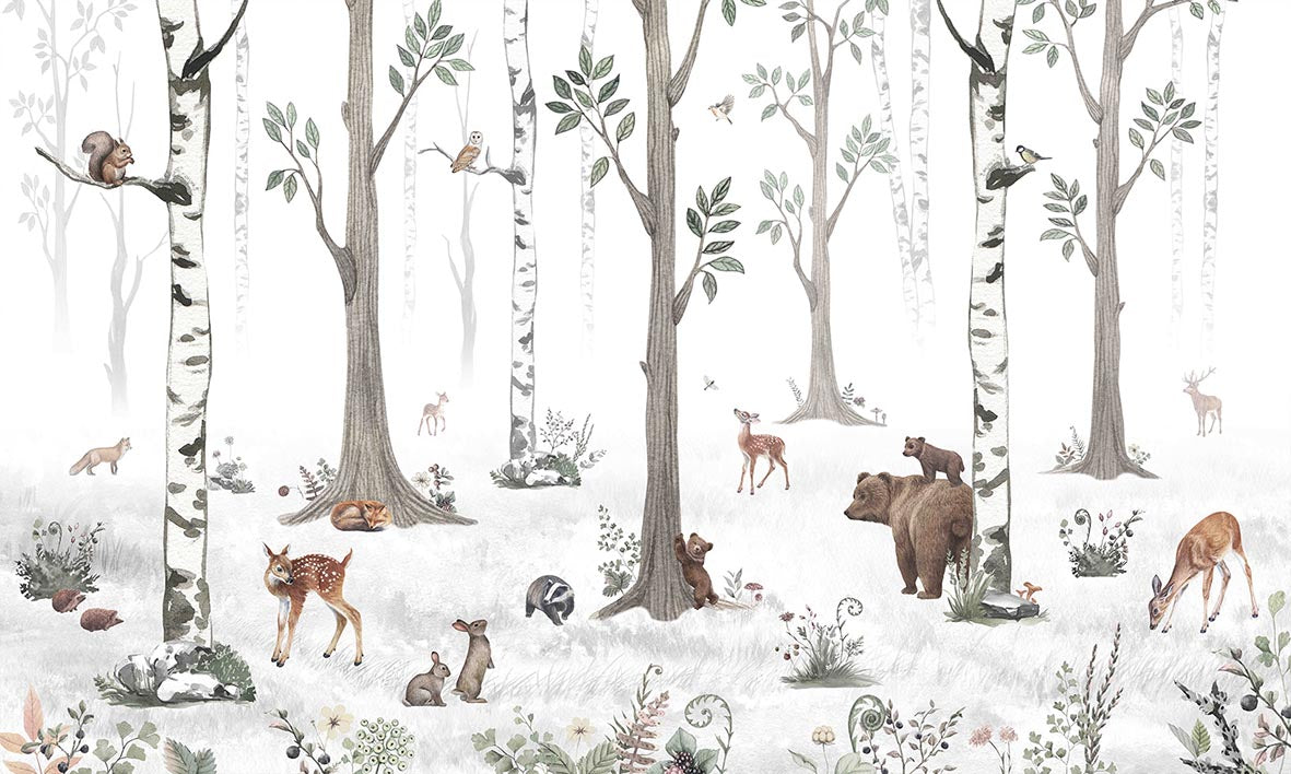 Winter Woodland Wonders Wall Mural