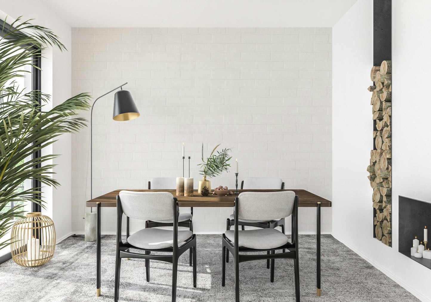 Detail of the natural wood look on the Whitewashed Texture wall covering.