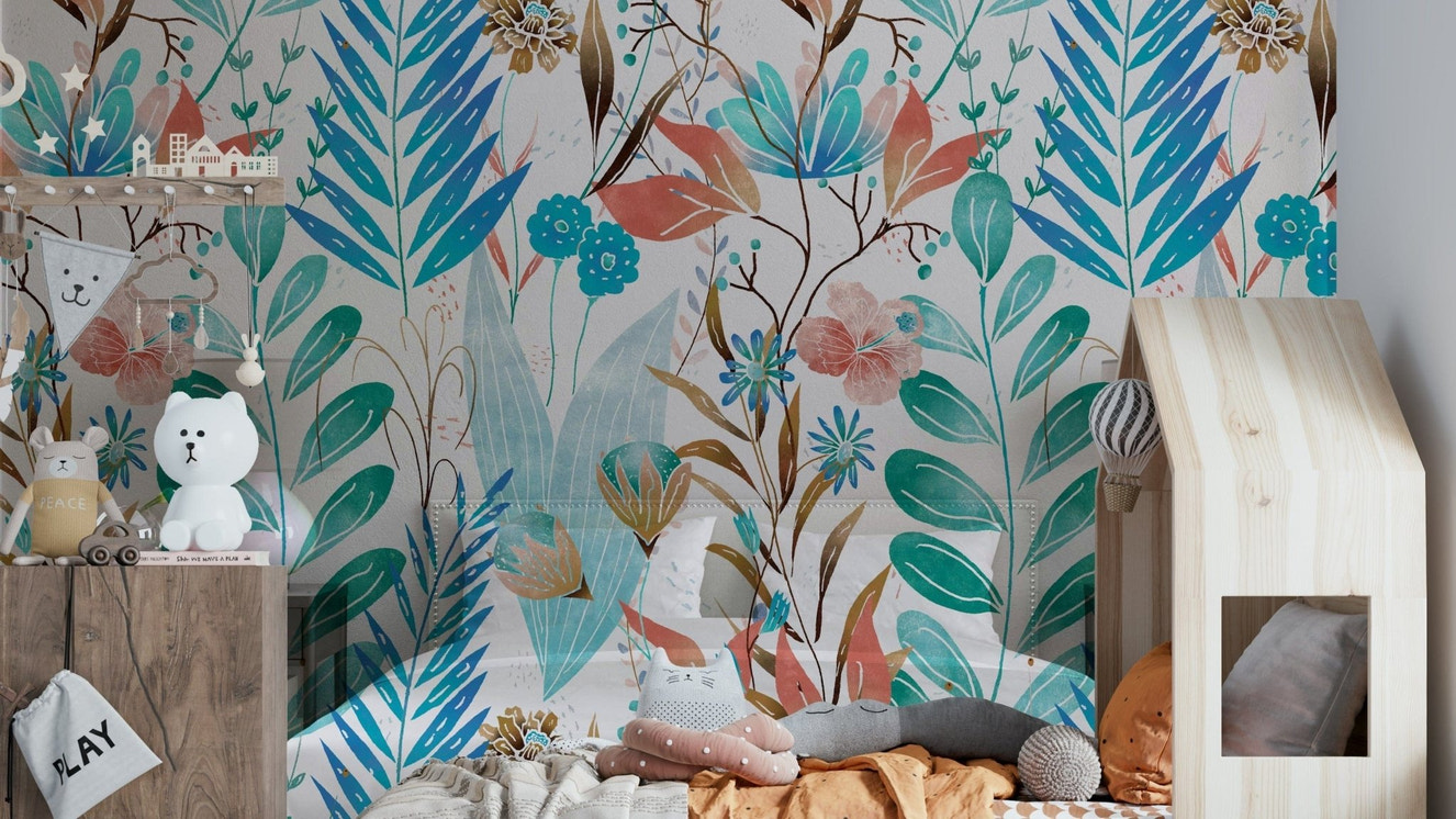 Calm botanical wallpaper for walls

